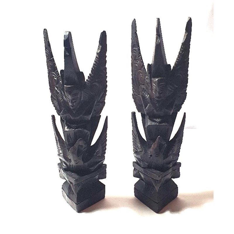 2 Indonesische Garuda vogelbeeldhouw kunstwerken